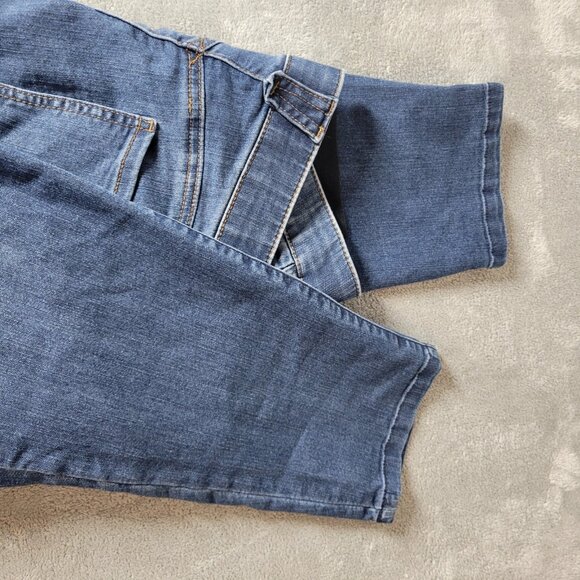 Democracy Womens Jeans 20W Plus Absolution Cropped Dark Blue Denim SL102E - Picture 6 of 11